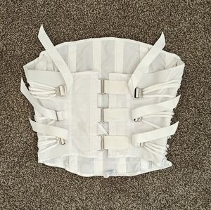 Vintage White Truform OTC Medical Corset Top, Hip 40"